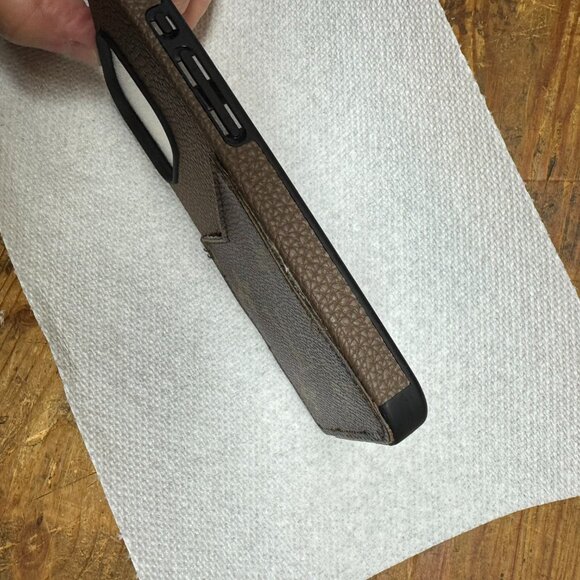 Luxury Brown Phone Case with Card Holder - Picture 4 of 5